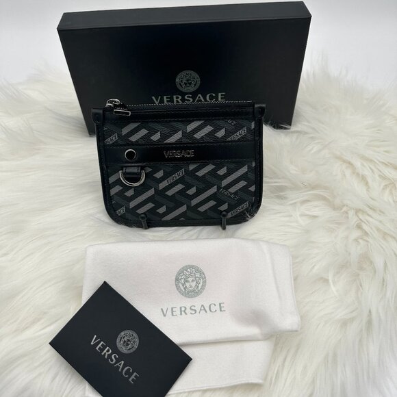 Versace Handbags - NWT Versace La Greca Monogram Zipped Belt / Clutch Bag